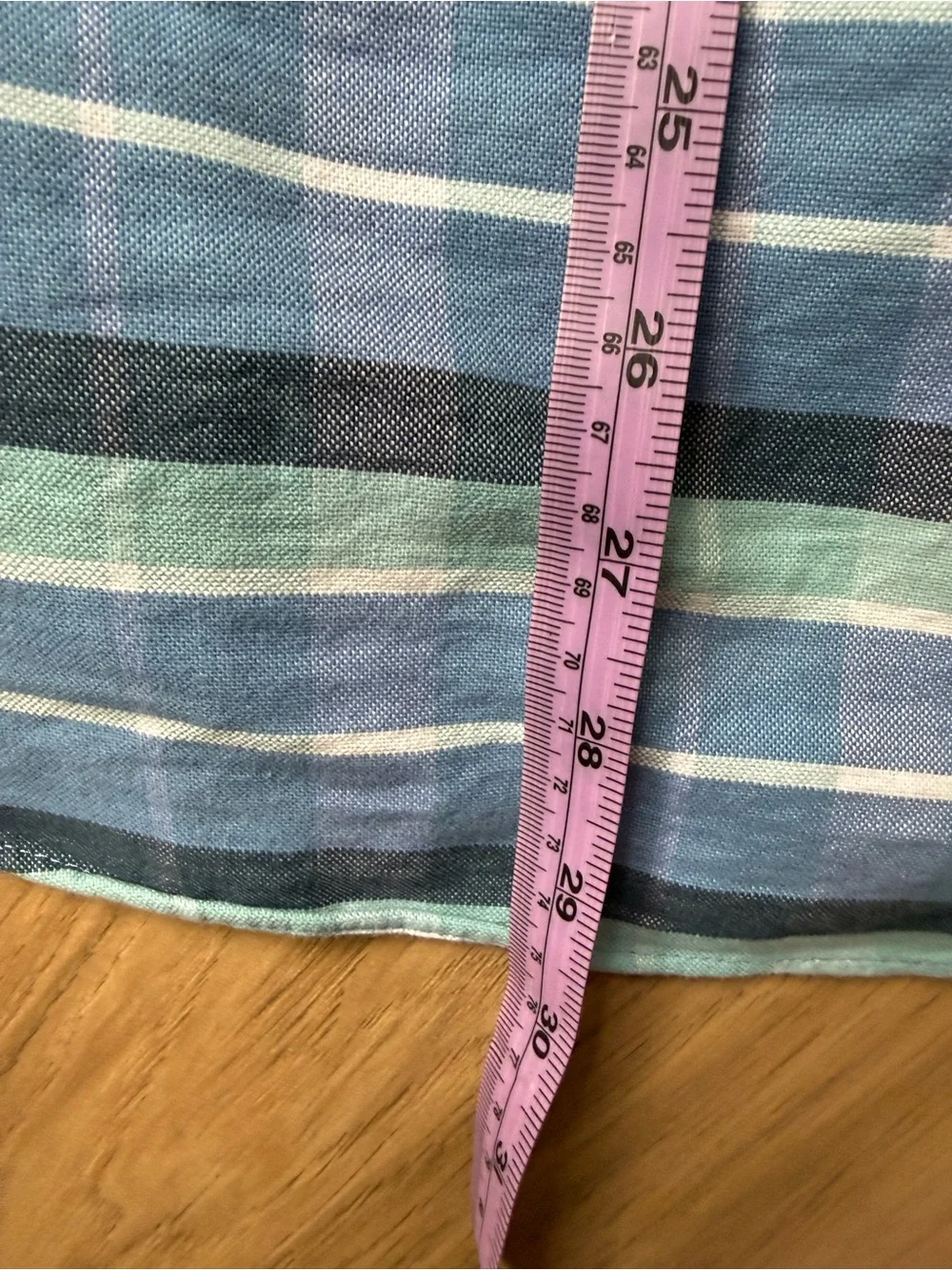 J. Crew Blue and Green Plaid Button-Down Shirt with Collar